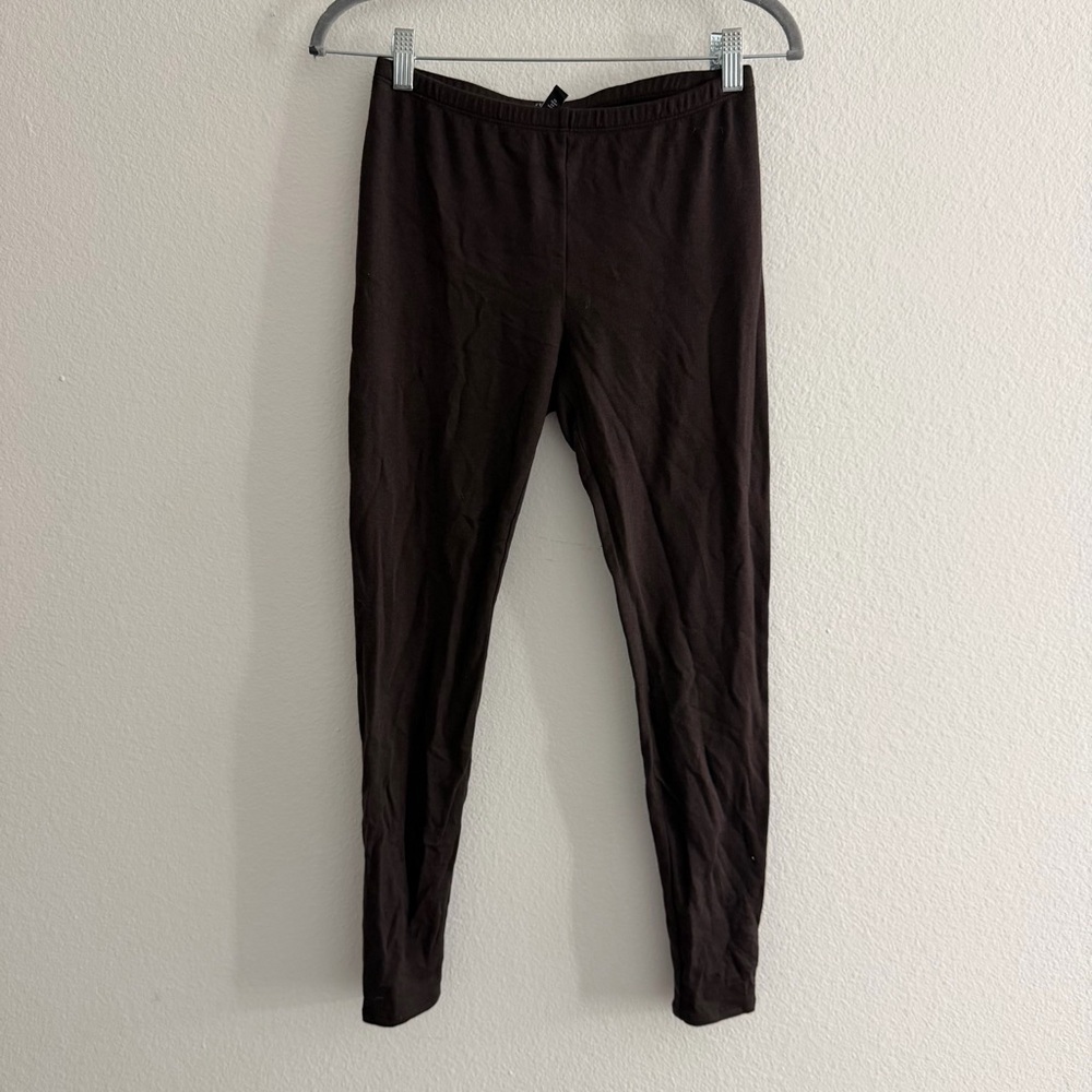 Eileen Fisher Women’s Brown Organic Cotton Blend Soft Leggings Size XS